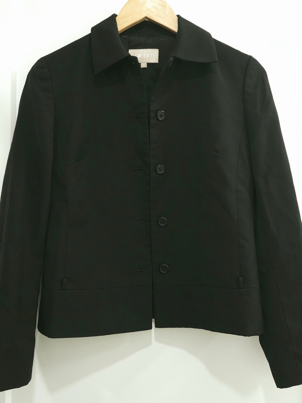 Vintage Black Wool Blend Blazer
